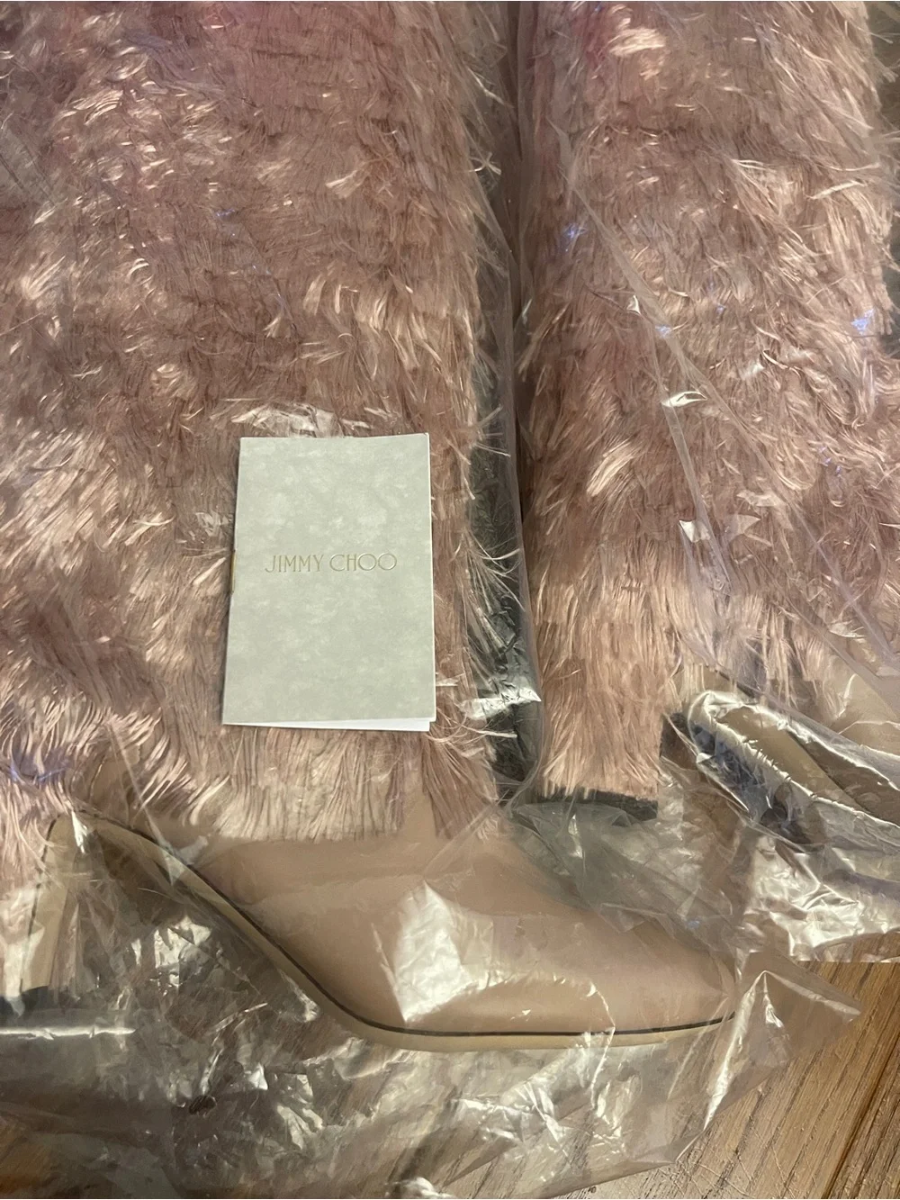 Jimmy Choo Blush Feather-Trim Over-the-Knee Boots